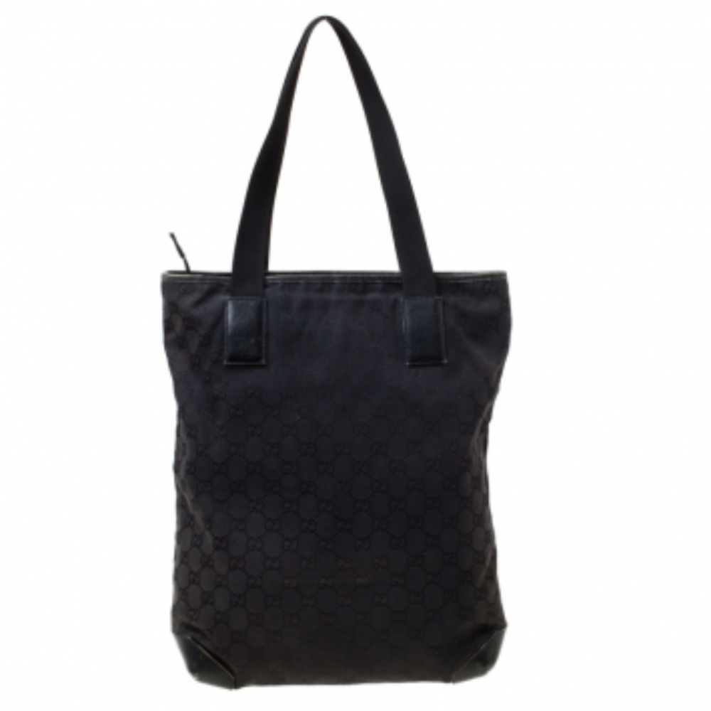 Gucci Monogram Gg Nylon Pocket Shopper Bla… - Picture 5 of 16